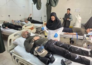 اهدای خون کارکنان شرکت فولاد غدیر نی‌ریز