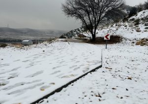 بارش برف‌درمسیردوچرخه‌سواری کوهستان